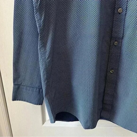 Black Brown 1826 Mens Dress Shirt Non Iron Egyptian Cotton Fitted Blue White 16 - Picture 7 of 14